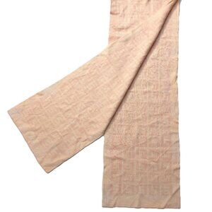 Vintage FENDI Light Pink & Cream Monogram Print Scarf